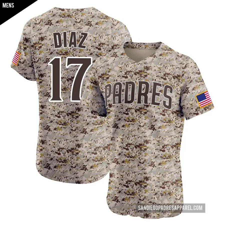 Men's San Diego Padres ＃17 Elias Diaz Elite Camo Alternate Vapor Premier Jersey