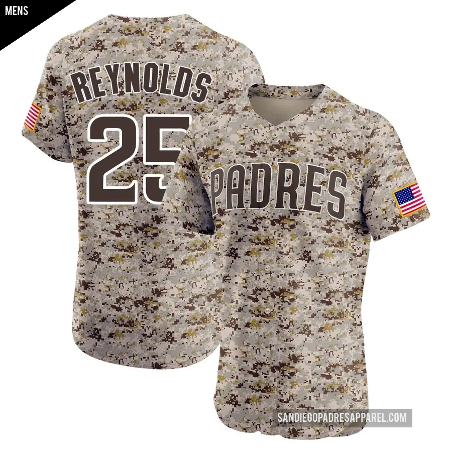 Men's San Diego Padres ＃25 Sean Reynolds Elite Camo Alternate Vapor Premier Jersey