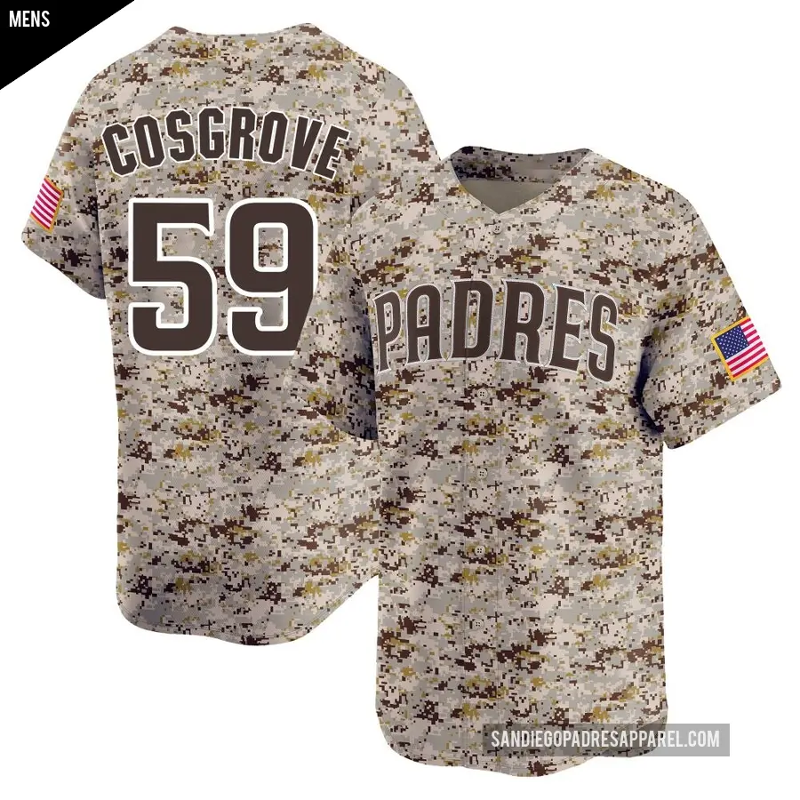 Men's San Diego Padres ＃59 Tom Cosgrove Limited Camo 2nd Alternate Jersey