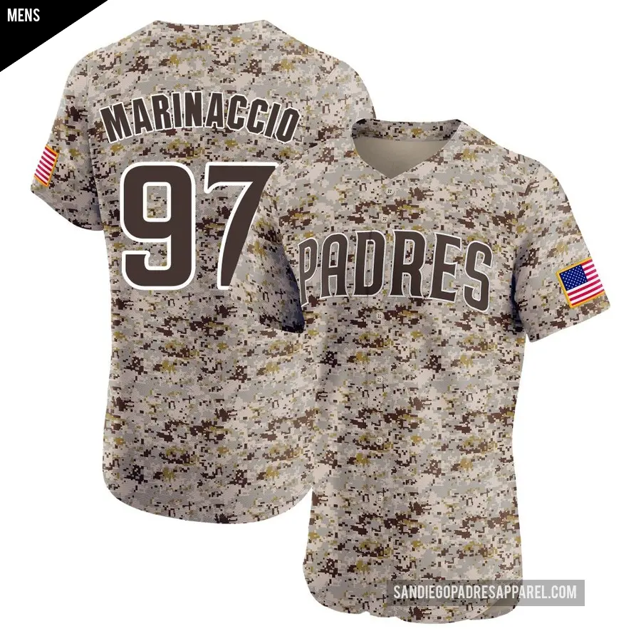 Men's San Diego Padres ＃97 Ron Marinaccio Elite Camo Alternate Vapor Premier Jersey