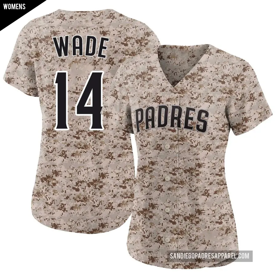 Women's San Diego Padres ＃14 Tyler Wade Limited Camo 2nd Alternate Jersey