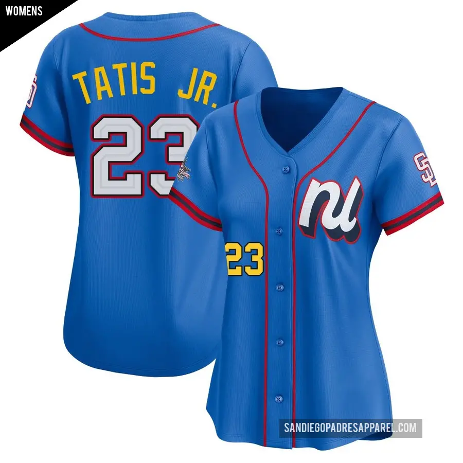 Women's San Diego Padres ＃23 Fernando Tatis Jr. Limited Blue National League 2025 All-Star Edition Jersey