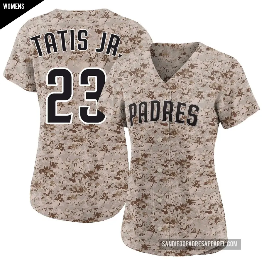 Women's San Diego Padres ＃23 Fernando Tatis Jr. Limited Camo 2nd Alternate Jersey