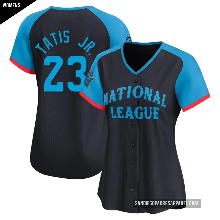 Women's San Diego Padres ＃23 Fernando Tatis Jr. Limited Navy National League 2024 All-Star Game Jersey
