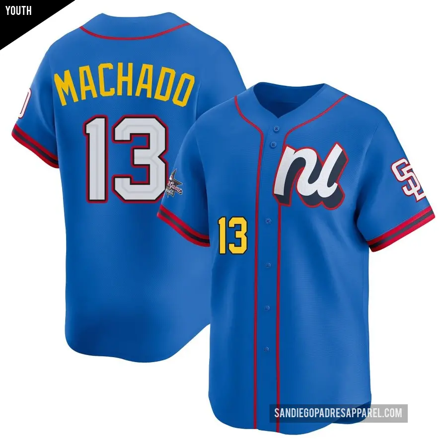 Youth San Diego Padres ＃13 Manny Machado Limited Blue National League 2025 All-Star Edition Jersey