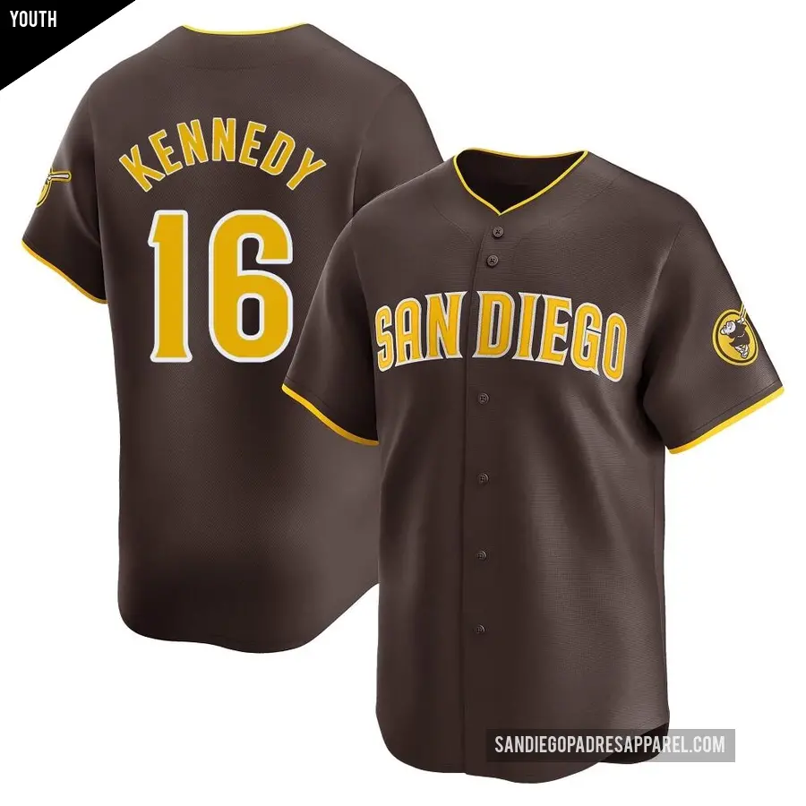 Youth San Diego Padres ＃16 Terry Kennedy Limited Brown Away Jersey