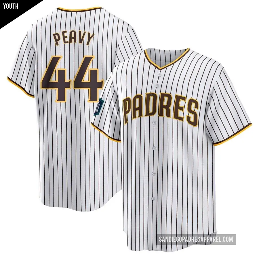 Youth San Diego Padres ＃44 Jake Peavy Replica White 2024 World Tour Seoul Series Home Jersey