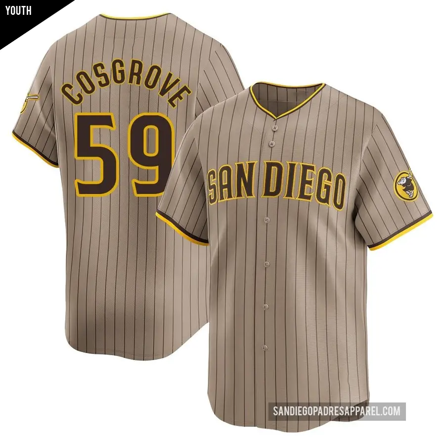 Youth San Diego Padres ＃59 Tom Cosgrove Limited Tan Alternate Jersey