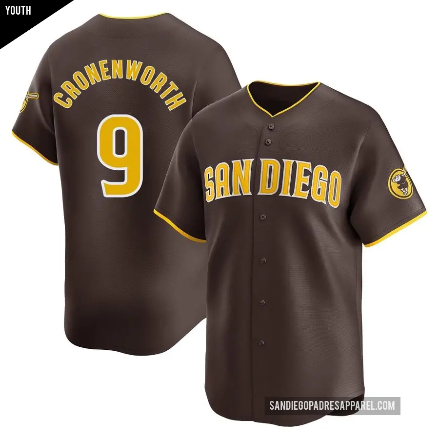 Youth San Diego Padres ＃9 Jake Cronenworth Limited Brown Away Jersey