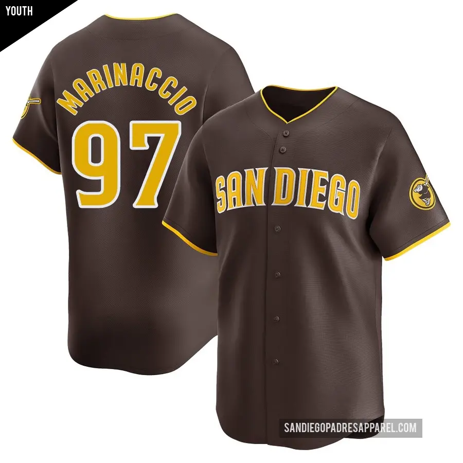 Youth San Diego Padres ＃97 Ron Marinaccio Limited Brown Away Jersey